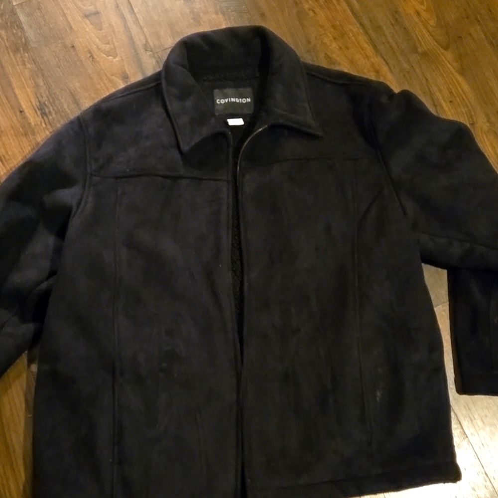 Men's Dark Blue Navy 💙 COVINGTON warm zipper jacket excellent sz XL💫💫
